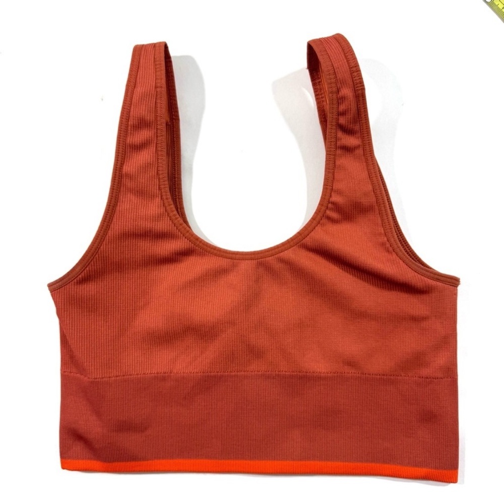 Outdoor Voices Ribbed Sports Bra Burnt Orange
